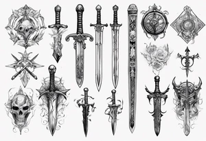 13 and sword tattoo idea