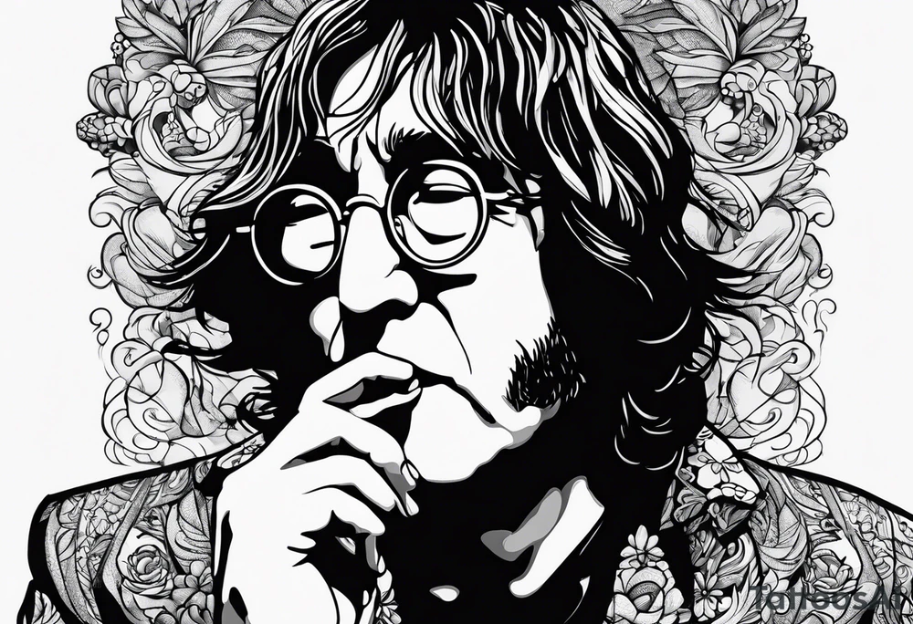 john lennon smoking cigarette tattoo idea