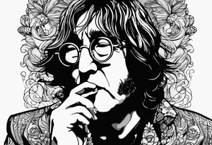john lennon smoking cigarette tattoo idea