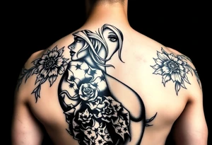 hot nude blonde girl covered in blackout tattoos tattoo idea