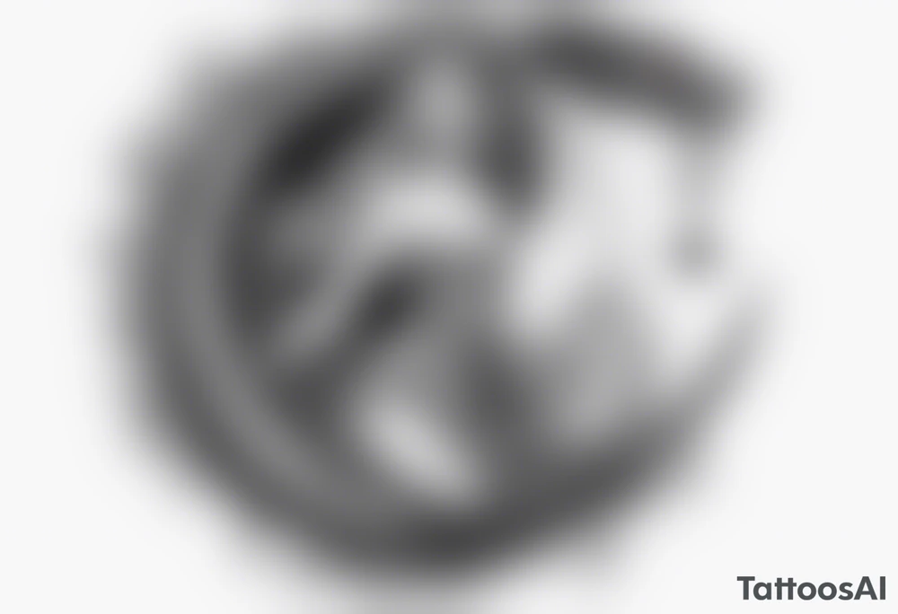 Lucifer (half angel and half snake) wraps the moon tattoo idea