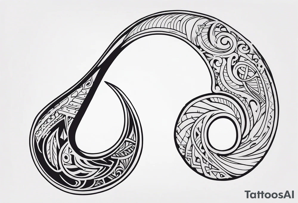 Polynesian fishing hook tattoo tattoo idea