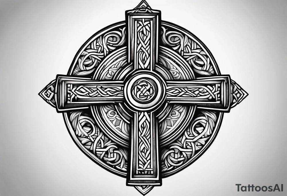 Viking cross tattoo idea