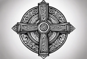 Viking cross tattoo idea