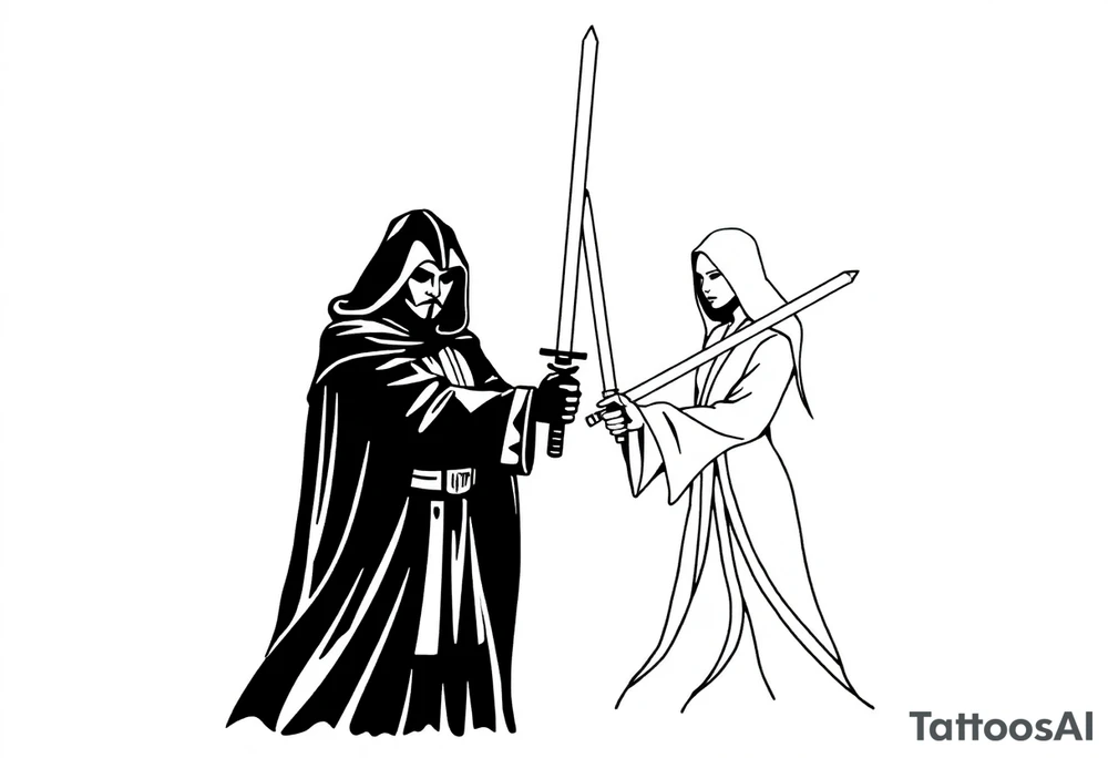 jedi vs sith tattoo idea