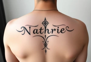 Create a simple tattoo as i am a girl based on my name, zodiac and birthplace 
Natharie, Aquarius, Dubai 
I dont like back tattoos tattoo idea