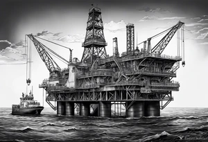 Texas,  oil rig,  Irish tattoo idea