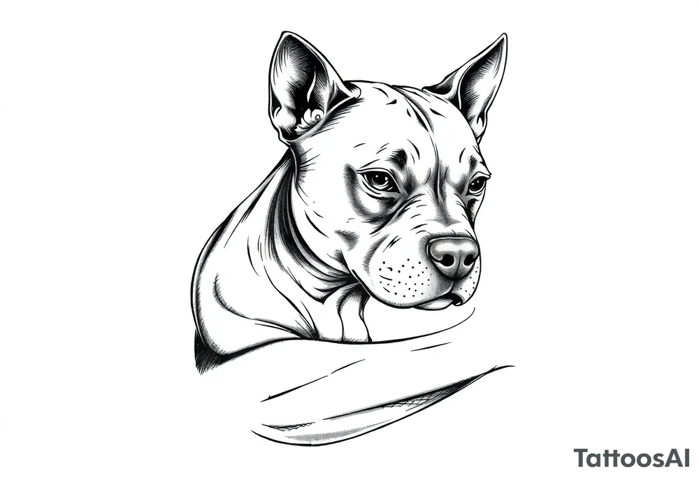Girl pitbull tattoo idea