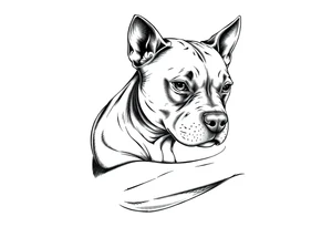 Girl pitbull tattoo idea