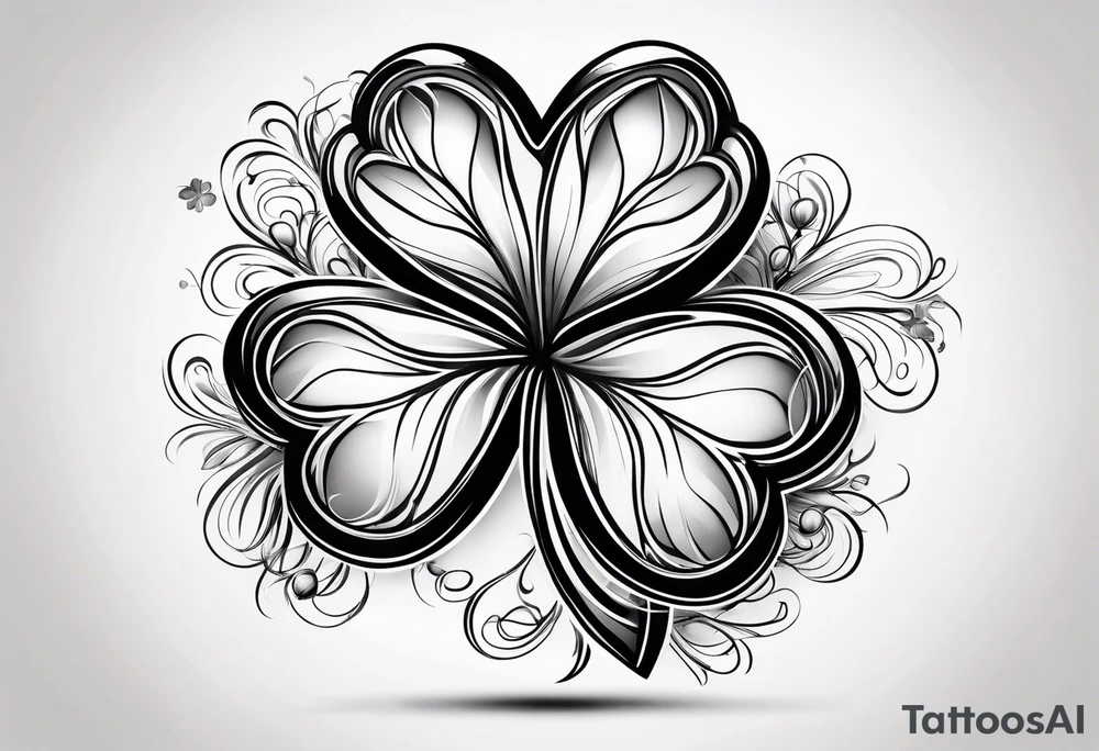 Four leaf clover tattoo idea