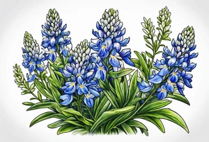 Bluebonnets tattoo idea