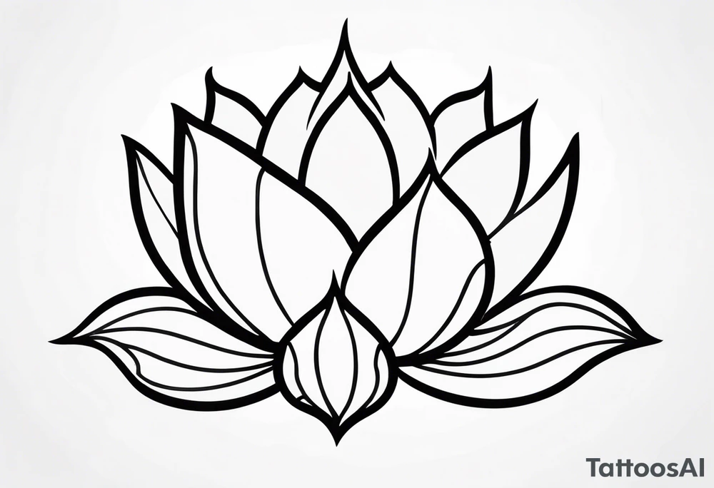 Lotus flower outline tattoo idea