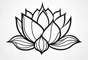 Lotus flower outline tattoo idea