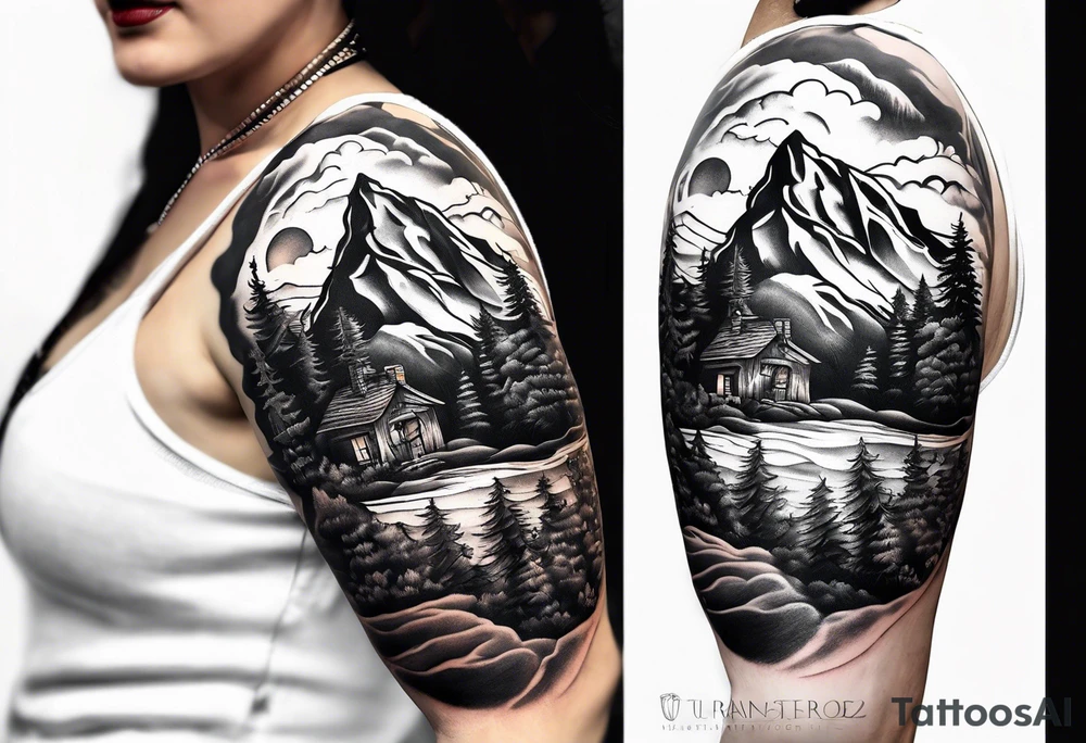 Chimney tops Smokey mountains tattoo idea