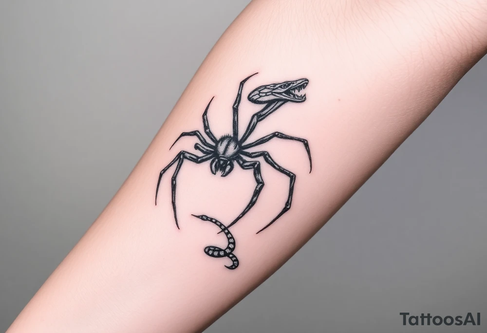 Anansi the spider and the snake tattoo idea