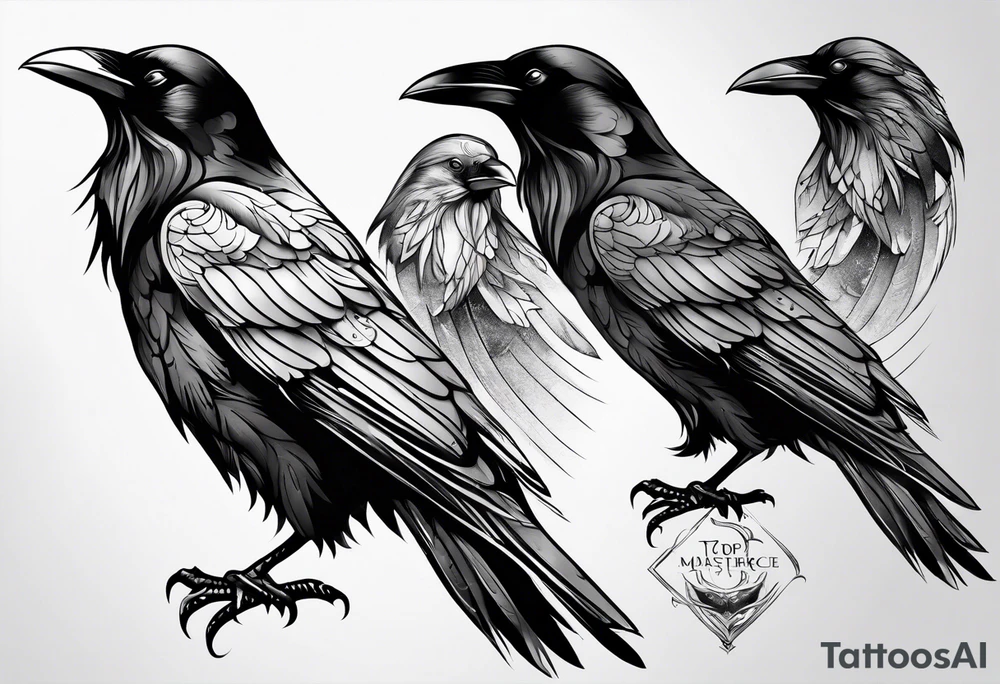 Raven tattoo idea