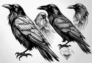 Raven tattoo idea
