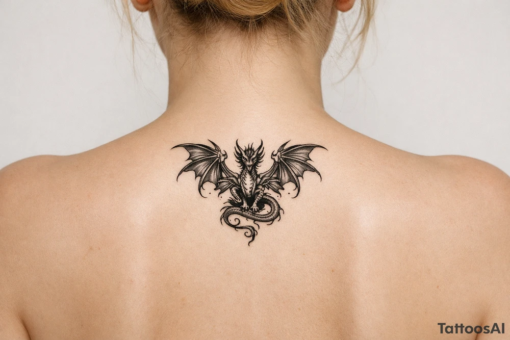 Fourth wing dragon tattoo tattoo idea