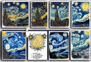 starry nights van gogh tattoo idea