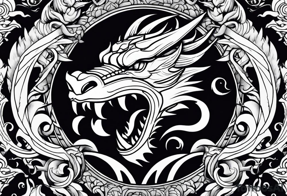 roaring dragons tattoo idea