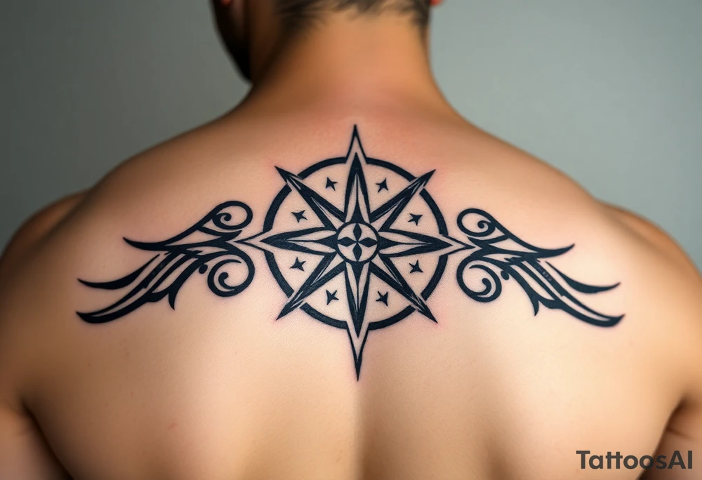 Compass rose tattoo idea