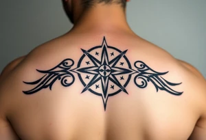 Compass rose tattoo idea