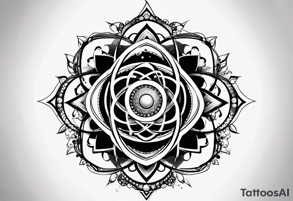 quantum model of atom tattoo idea
