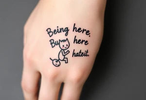 Being here but hating it tattoo idea