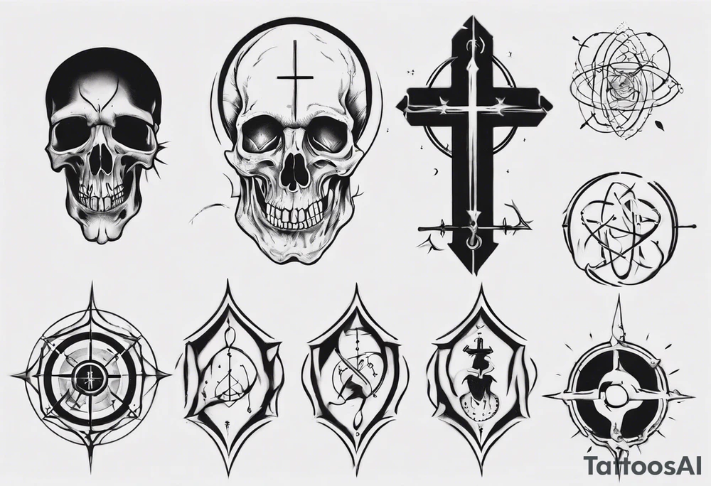 Combine science with Jesus, nothing satanic
or skulls tattoo idea Combine science with Jesus, nothing satanic
or skulls tattoo idea