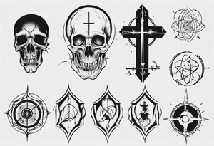 Combine science with Jesus, nothing satanic 
or skulls tattoo idea