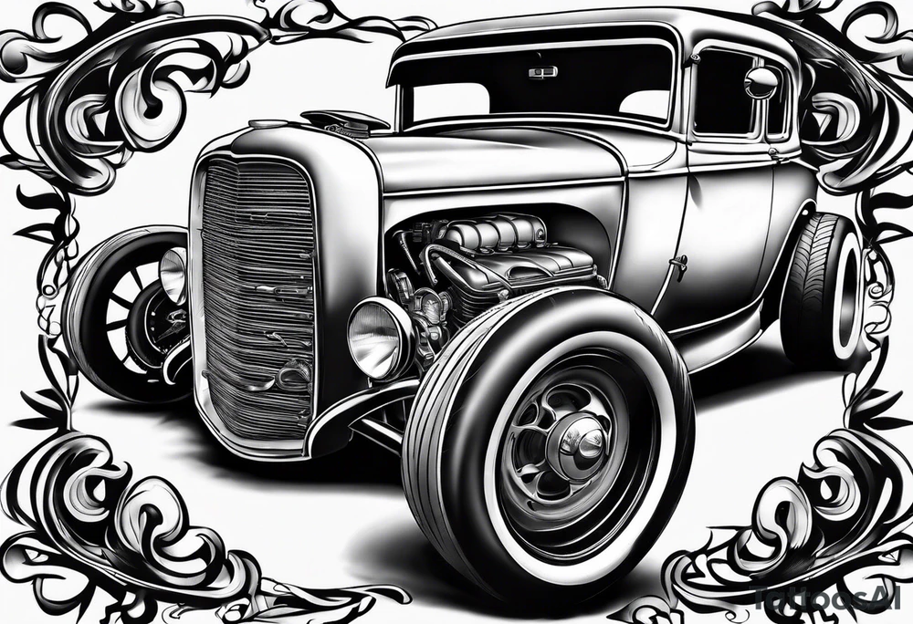Rat rod tattoo idea