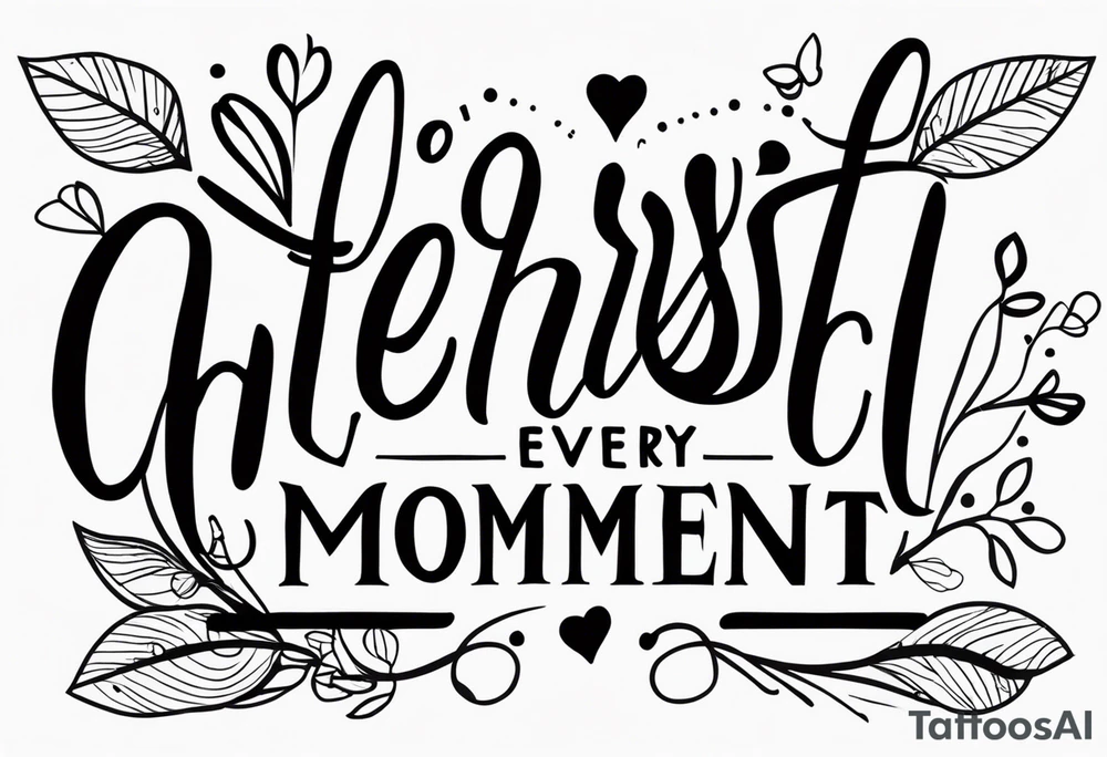 Cherish Every Moment tattoo idea