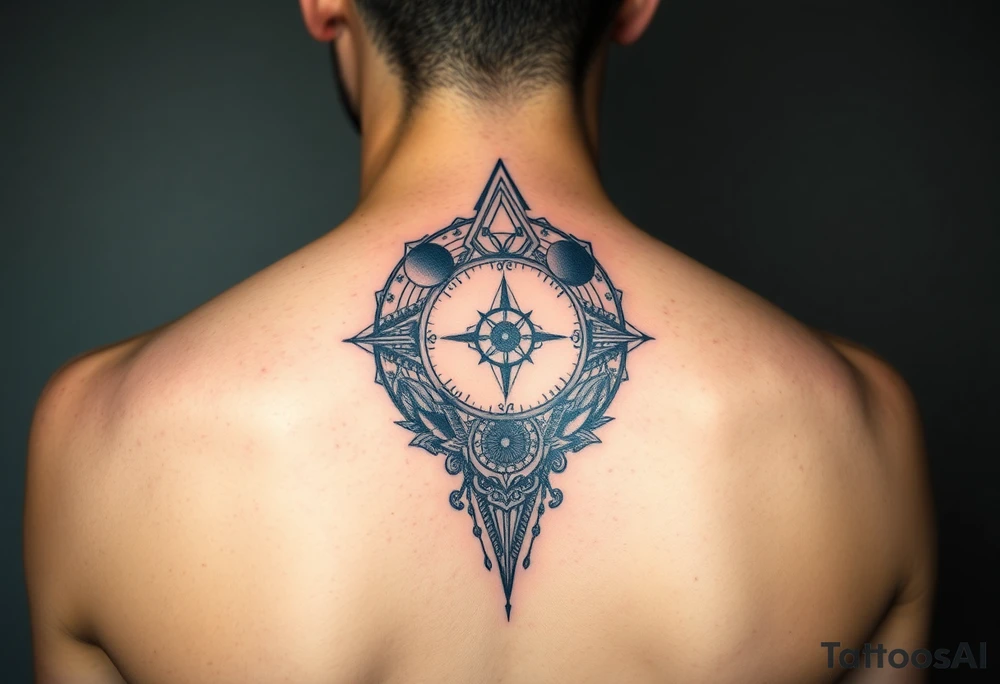 negative space tattoo inspired by the space and time tattoo idea