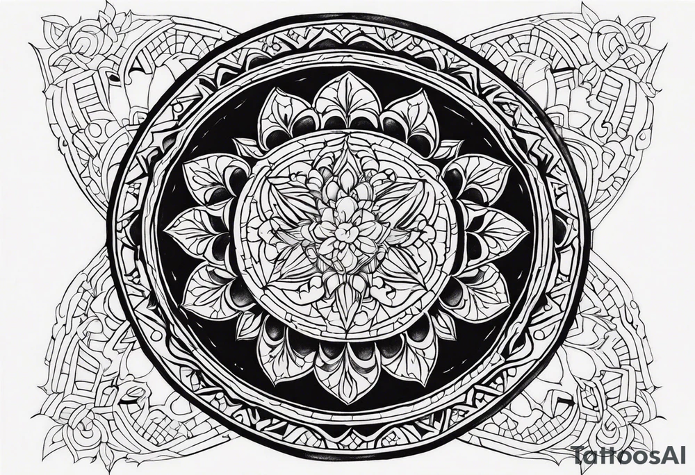 black, mandara, tattoo idea