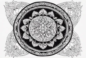 black, mandara, tattoo idea