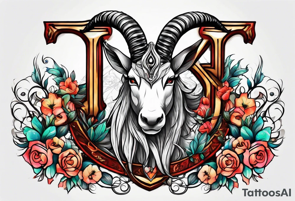 Capricorn and includes the letters sjy tattoo idea