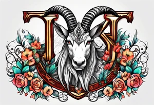 Capricorn and includes the letters sjy tattoo idea