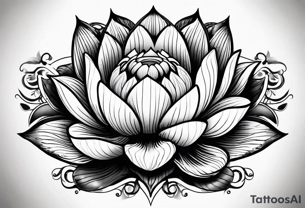 lotus flower tattoo idea