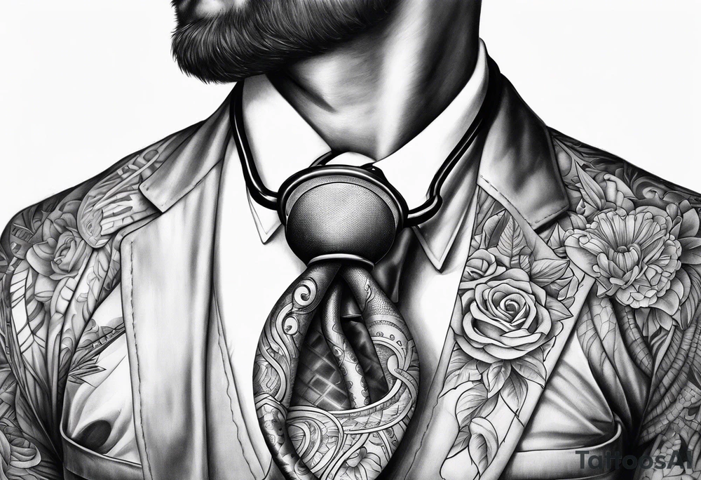 NECK TIE
, STETHOSCOPE tattoo idea
