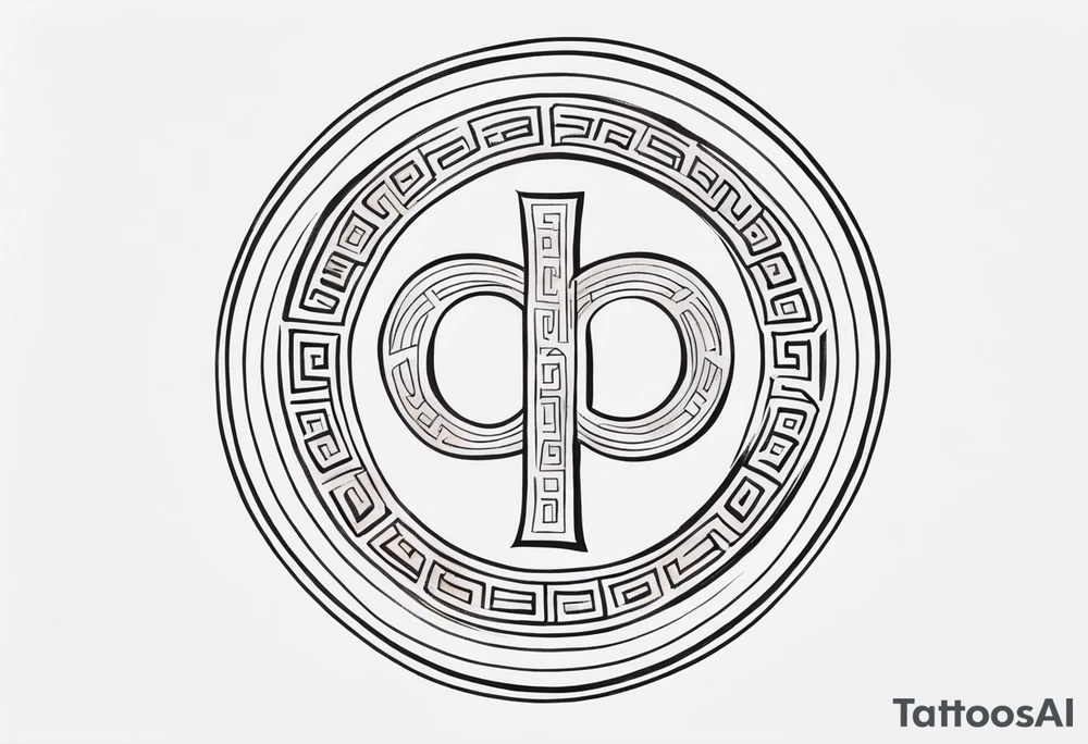 Greek symbol of strength tattoo tattoo idea