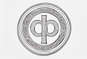 Greek symbol of strength tattoo tattoo idea