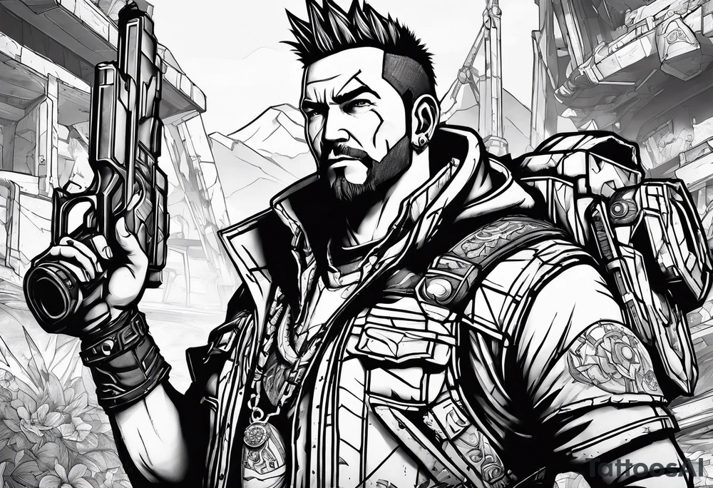 Borderlands video game tattoo idea