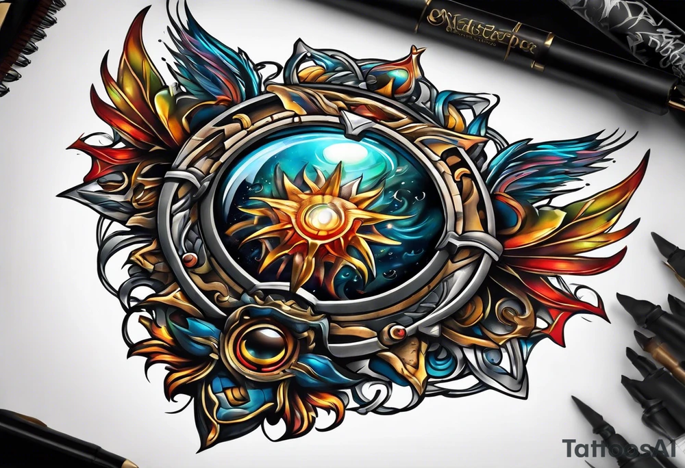 Portal to another world tattoo idea