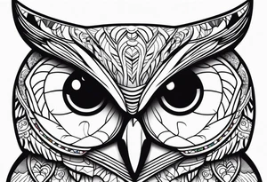 Owl close up tattoo idea