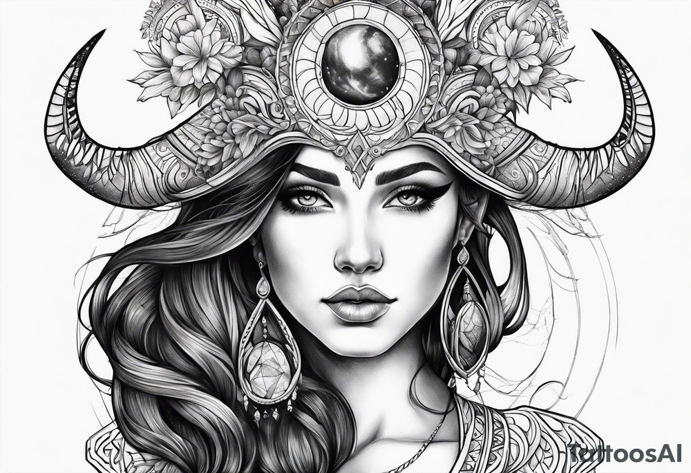 Feminine Capricorn tattoo tattoo idea