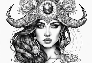 Feminine Capricorn tattoo tattoo idea