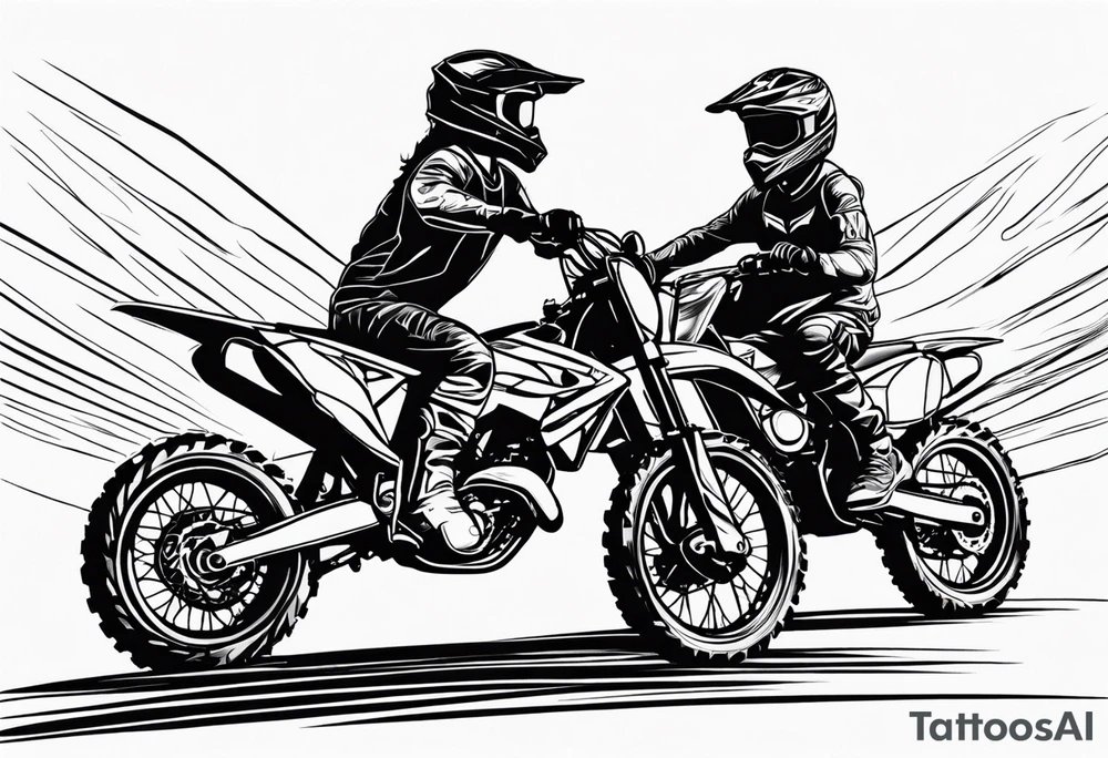 Sister and brother bond over motocross tattoo idea