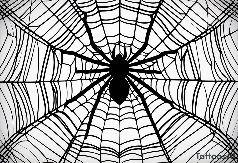 Symetrical spider web tattoo idea