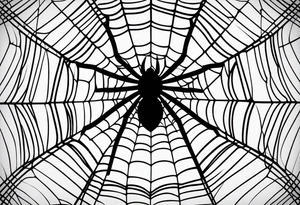 Symetrical spider web tattoo idea