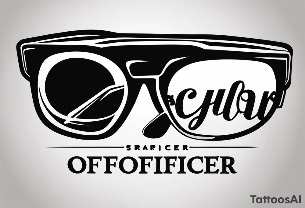 Officer Sunglasses tattoo idea
